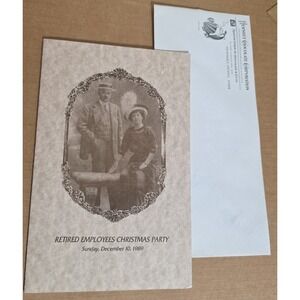 1989 Hershey  Hershey's Retired Employees Christmas Party Program Brochure +